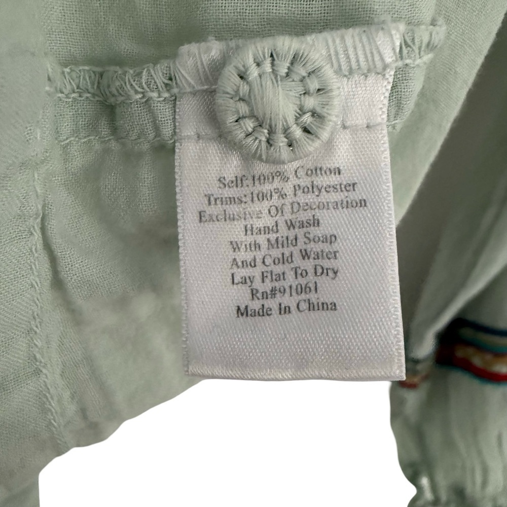 Johnny Was BIYA Embroidered Tunic Top Sz M - Picture 5 of 6